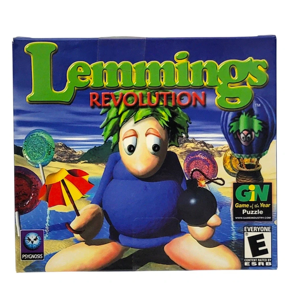 VTG‎ Lemmings Revolution PC Game 2001 CD-ROM Rated E Puzzle Strategy Psygnosis